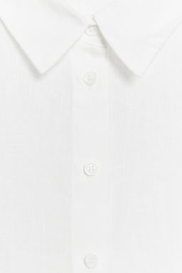CAMISA LINO 100% ZW COLLECTION / Blanco - Zara фото 7