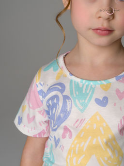 Костюм Лето акварельные сердечки-мята - Sovalina фото 3