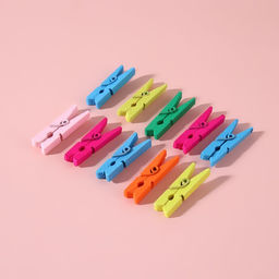 Цена за 5 шт. Прищепки для шитья, 3×0.5×0.3 см, 10 шт., разноцветные