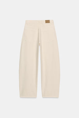 JEANS TRF BAGGY BALLOON TIRO MEDIO / Blanco roto - Zara фото 9
