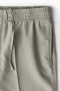 Pantal?n corto en mezcla de lino Regular Fit - H&m фото 5