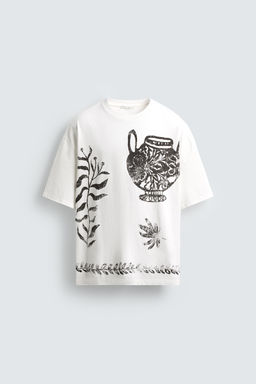 CONTRAST PRINT T-SHIRT - Zara фото 7