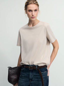 Базовая футболка из хлопка / Zarina