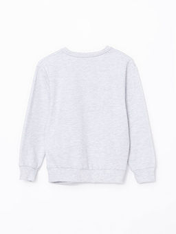 Bisiklet Yaka Bask?l? Erkek ?ocuk Sweatshirt - Waikiki фото 3