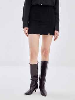 Beli Fermuarl? Ekose Kad?n Etek