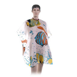 Dewal Пеньюар для стрижки Рыбки детский AP98A1, 95 х 120 см, белый  фото 2