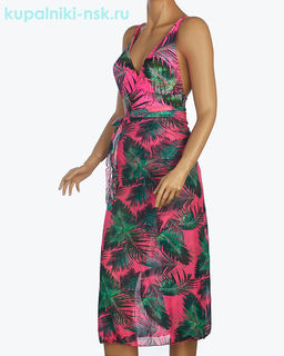 500-1 T Купальник сплошной с юбкой-парео (44-52)