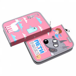 АКЦИЯ Цена за 1 шт. Пенал-книжка без наполнения ErichKrause 135x205x30мм Приключения Пети и Волка (Полёт)