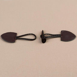 Цена за 2 шт. Застёжка-клевант 16×3.6 см, 3 шт., коричневая