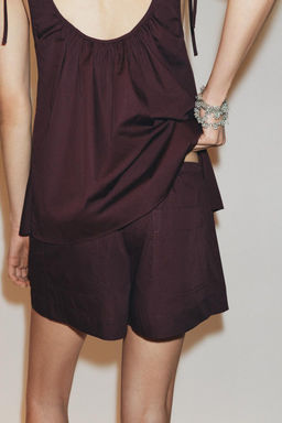 POPLIN MINI SHORTS - Zara фото 3