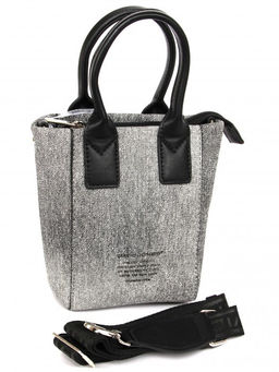 Сумка женская искусственная кожа DJ-CM 7105-BLACK/GREY, 1отд, плечевой ремень, черный/серый SALE 262236 - Adelia фото 6