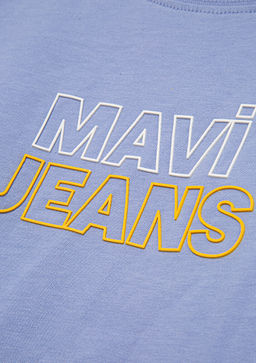 Mavi Jeans Bask?l? Lila Tisort  фото 3