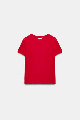 CAMISETA INTERLOCK MANGA CORTA / Rojo vivo