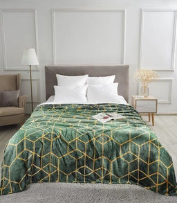 Покрывало-плед Малахит фланель-микрофибра 200*220 см.