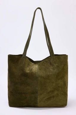 Koyu Kahverengi Premium Hakiki Deri Suet Kad?n Maksi Boy Omuz Cantas? TAKAW26OC00041 - Trendyolmilla фото 12