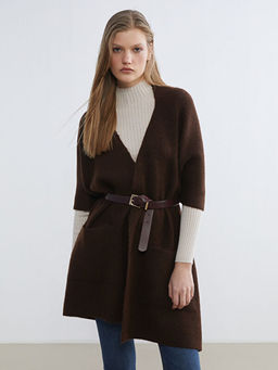 ?al Yaka Oversize Kad?n Triko Pan?o