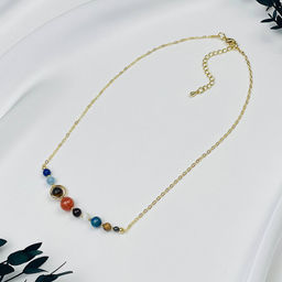 Колье на цепочке "9 планет" из Самоцветов 38 см +