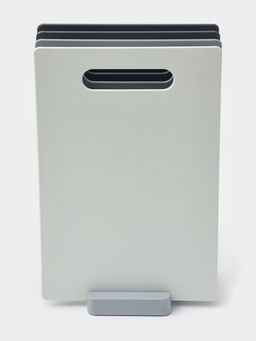 Набор разделочных досок, на подставке, 4 шт., 28.5×18.7×0.3 см, пластик, серый