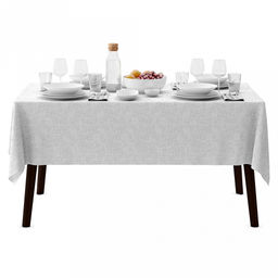 Скатерть 200х145см "Лен", длина стола до 160см, на 6-8 персон, рогожка 186г/м2, хлопок 100%, упаковка классическая 28х41см, "Домашняя мода" (Россия)