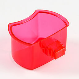 Цена за 2 шт. Миска для птиц с креплением к прутьям 5х3,5 см, красная - Пижон фото 3