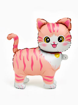 Цена за 5 шт. Воздушный шар фольгированный 22" «Розовая кошка», фигура под воздух