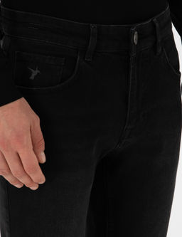 Antrasit Slim Fit Pamuk Kar___ml_ Jean Pantolon