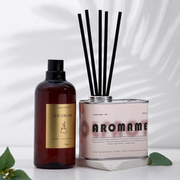 Набор диффузор ароматический Aromame, английская груша фрезия 500мл прямоугольная банка - Simaland фото 3