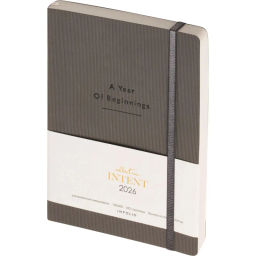 Ежедневник датированный 2026 IF 14х20см 176л, мягк Intent I1729/grey