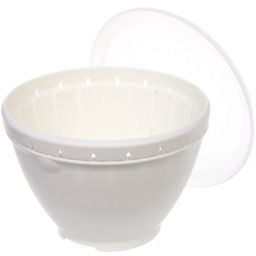 Дуршлаг пластиковый "Фаттория" 18*12см двойной с чашей и крышкой