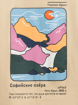 ACOOLA / Футболка детская для девочек Voron бежевый  фото 5