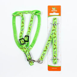 Комплект Звёздные косточки, поводок 120 х 1 см, ОГ 23-35 см, зелёный - Пижон фото 7