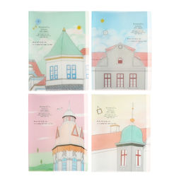 Папка формат А4, с 40 прозрачными файлами, Достопримечательность МИКС