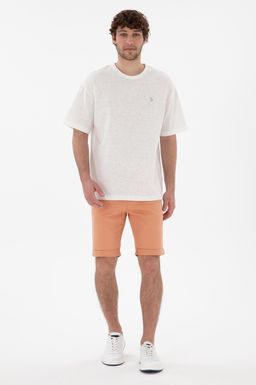 Erkek Comfort Fit Bisiklet Yaka Ekru Jakarl_ _nterlok Ti__rt Sepette S_rpriz _ndirim - U.s. polo assn фото 4