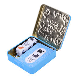 Игра настольная "Пластиковые кубики. Где мой кот?" (жестяная коробочка)