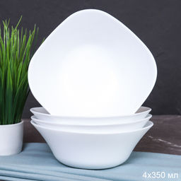 Набор салатников квадратных 4 штуки 350 мл 140 мм белый / FSW-55XN (WHITE) /уп 18/ С / - Галеонтрейд фото 5