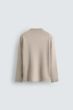COTTON BLEND HENLEY JUMPER - Zara фото 8