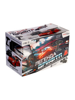 УЦЕНКА Машинка на пульте управления Легенда Дрифта, радиоуправление, полный привод, 40 км/ч, 2 комплекта колёс, 1:16, цвет белый