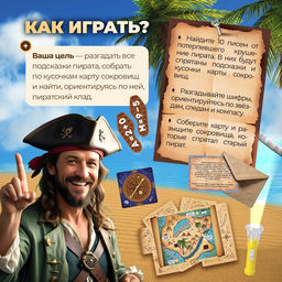 Настольная игра - квест для детей на логику В поисках пирата, 2-6 игроков, 7+ - Лас играс kids фото 3
