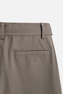 BELTED PLEATED TROUSERS - Zara фото 9
