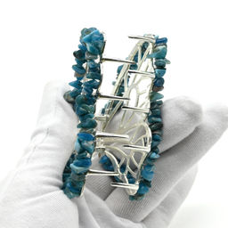 Заколка краб для волос бабочка с апатитом 8*3,5*5см