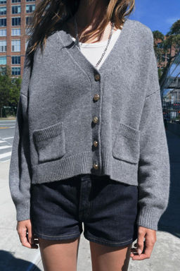 100% WOOL BASIC CARDIGAN - Zara фото 2