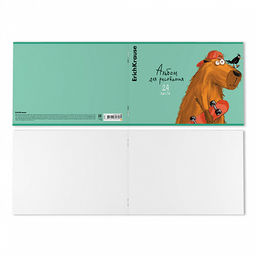 Цена за 5 шт. Альбом для рисования на скобе ErichKrause Happy Capy, А4, 24 листа_MIX-PACK  фото 7