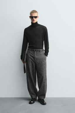 TEXTURED BALLOON FIT TROUSERS