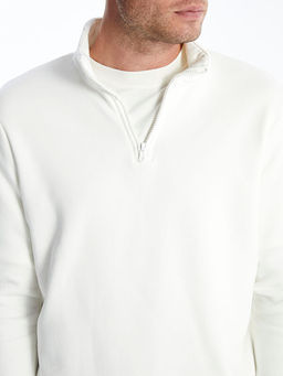 Dik Yaka Uzun Kollu Erkek Sweatshirt - Waikiki фото 3