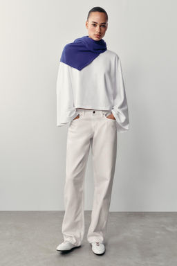 BOAT NECK T-SHIRT WITH LABEL - Zara фото 8