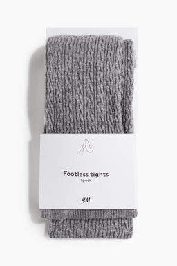 Leotardos sin pie en punto trenzado