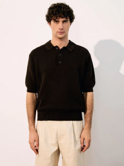 Джемпер поло фактурной вязки ZR2605043301-27 / Zarina