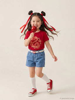 Beli Kemerli K?z ?ocuk Jean ?ort