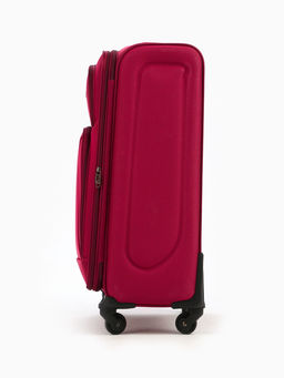 Чемодан на колёсах средний 72 л (M), на молнии, с увеличением, кодовый замок, 4 колеса, красный