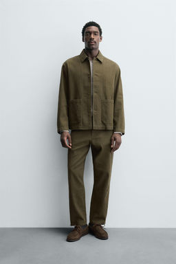 TEXTURED OVERSHIRT WITH POCKETS